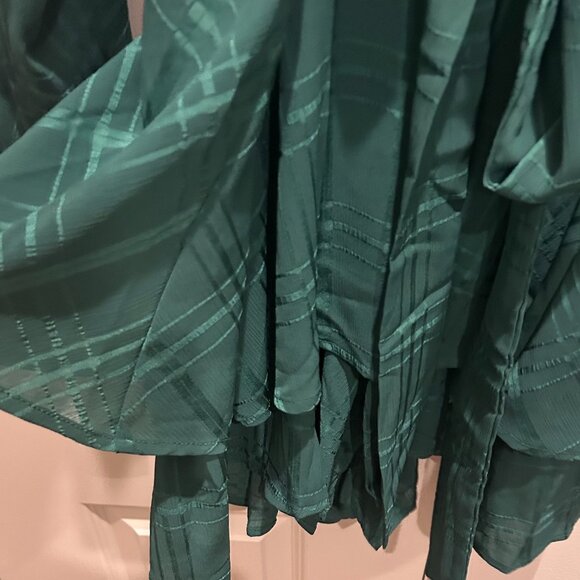 Dark Green Plaid Romper - Picture 11 of 11